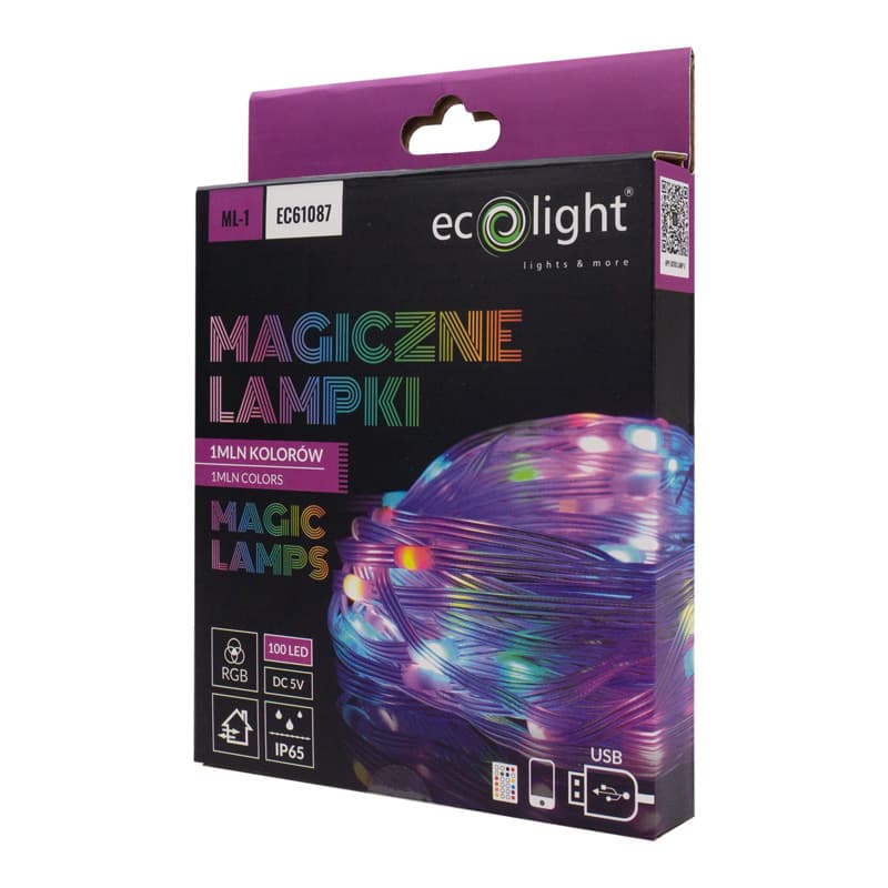 Magiczne lampki 100 LED 1 mln kolorów 10 m DC5V
