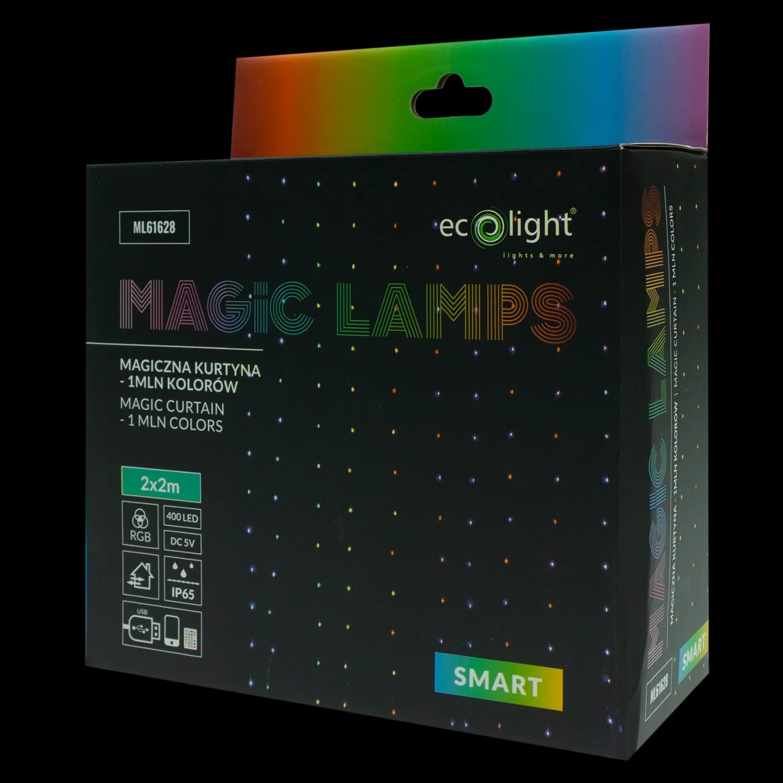 Magiczna kurtyna 400 LED 2×2 m 1 mln kolorów DC5V