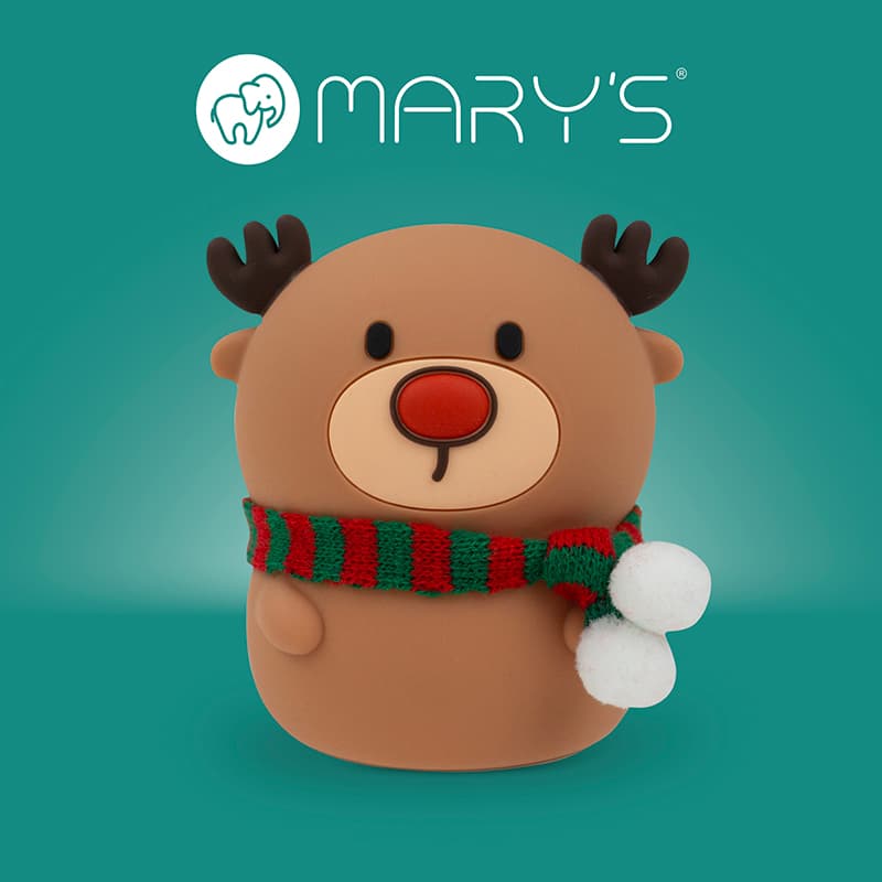 MARY'S lampka nocna LED Reniferek z szalikiem