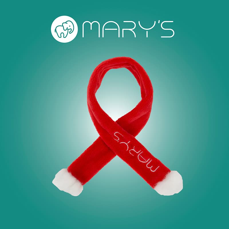 MARY'S Szaliczek Mikołaja czerwony